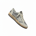 Tenis Golden Goose Ball Star Glitter Blanco Plata - Fondo blanco