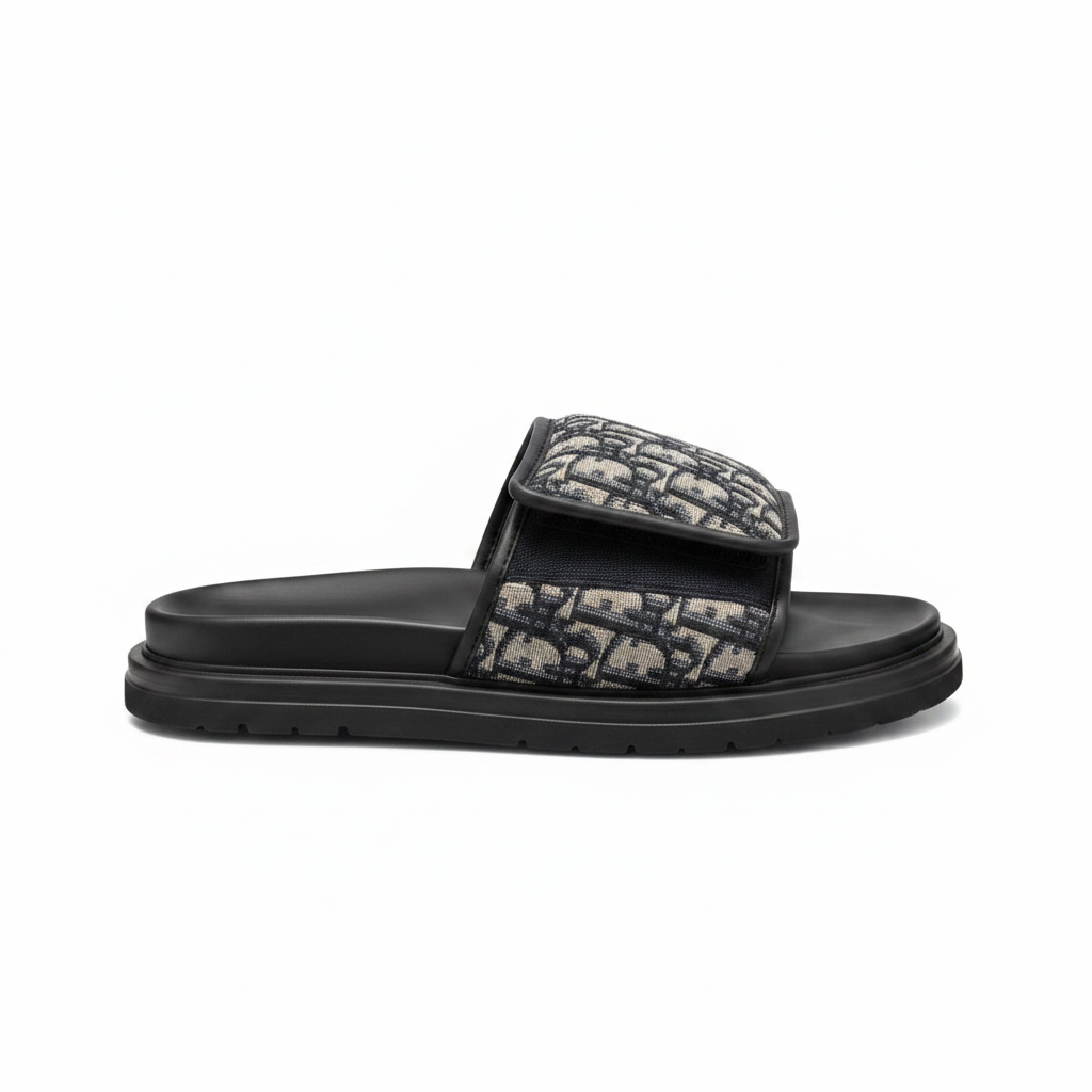 Dior Slides Oblique Bolsillo Azul Marino Hombre