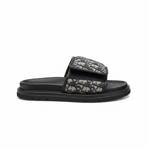 Dior Slides Oblique Bolsillo Azul Marino Hombre