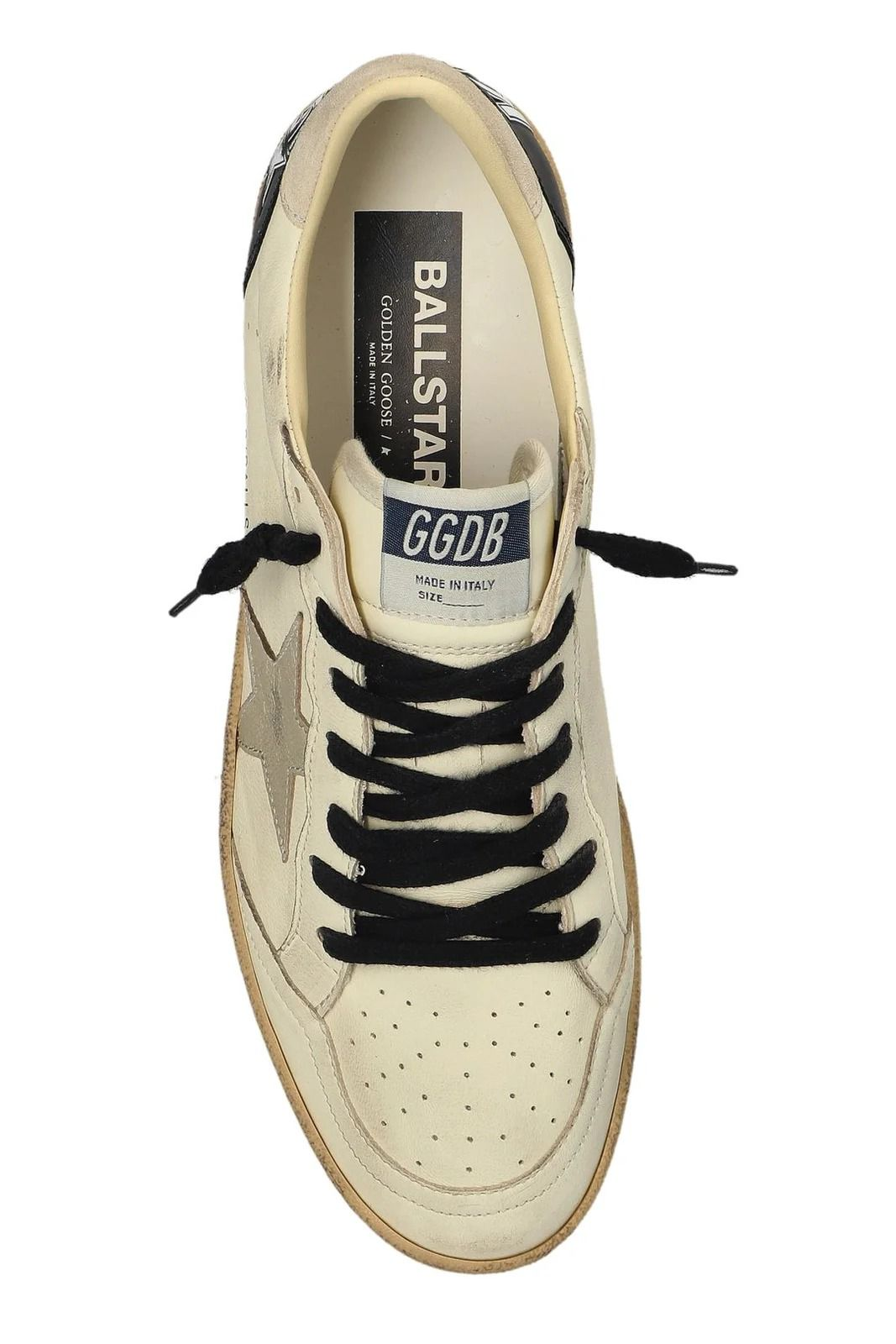 Golden Goose Ball Star Crema Negro Hombre